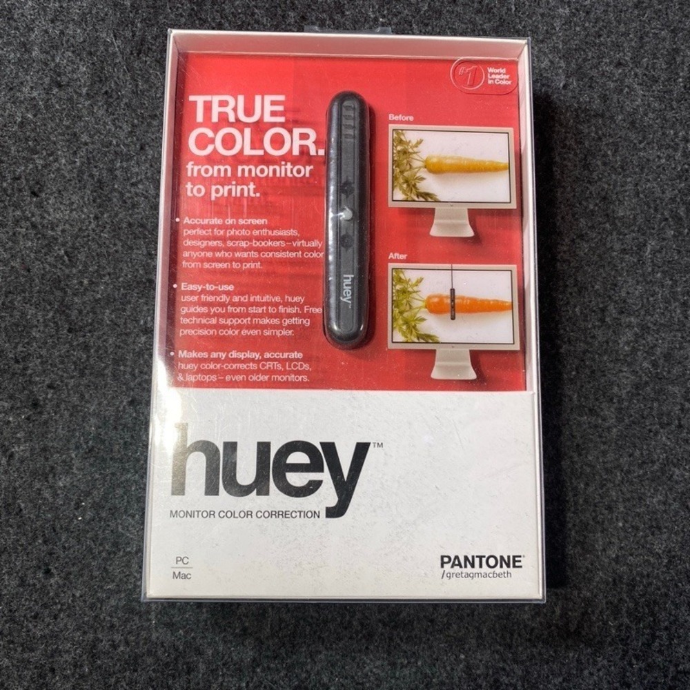 Pantone huey Monitor Color Correction Tool MEU101 PC Mac Black New